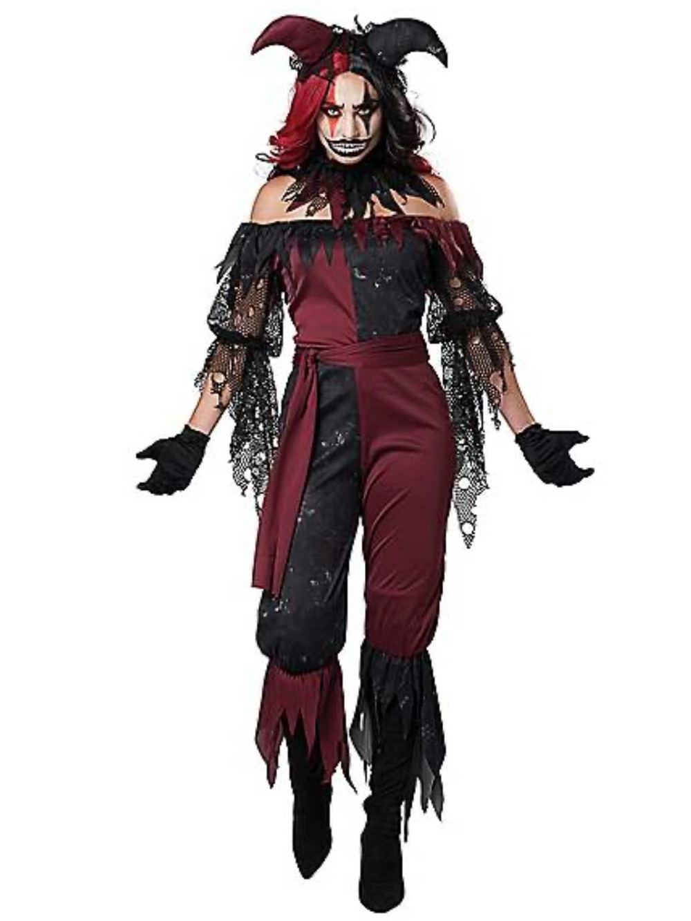 PSYCHO JESTER 4PC ADULT COSTUME SIZE LARGE (10-12) 🌟NWT🌟